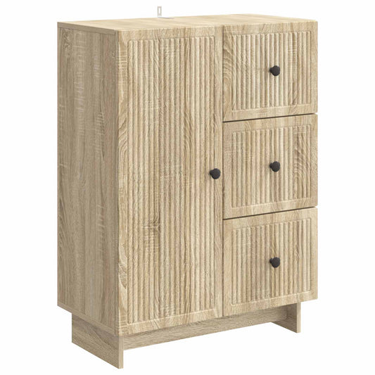 Dressoir met lade Sonoma Eiken 66 x 34,5 x 90 cm Bewerkt hout is nu te koop bij PeponiXL, paradijselijk wonen!