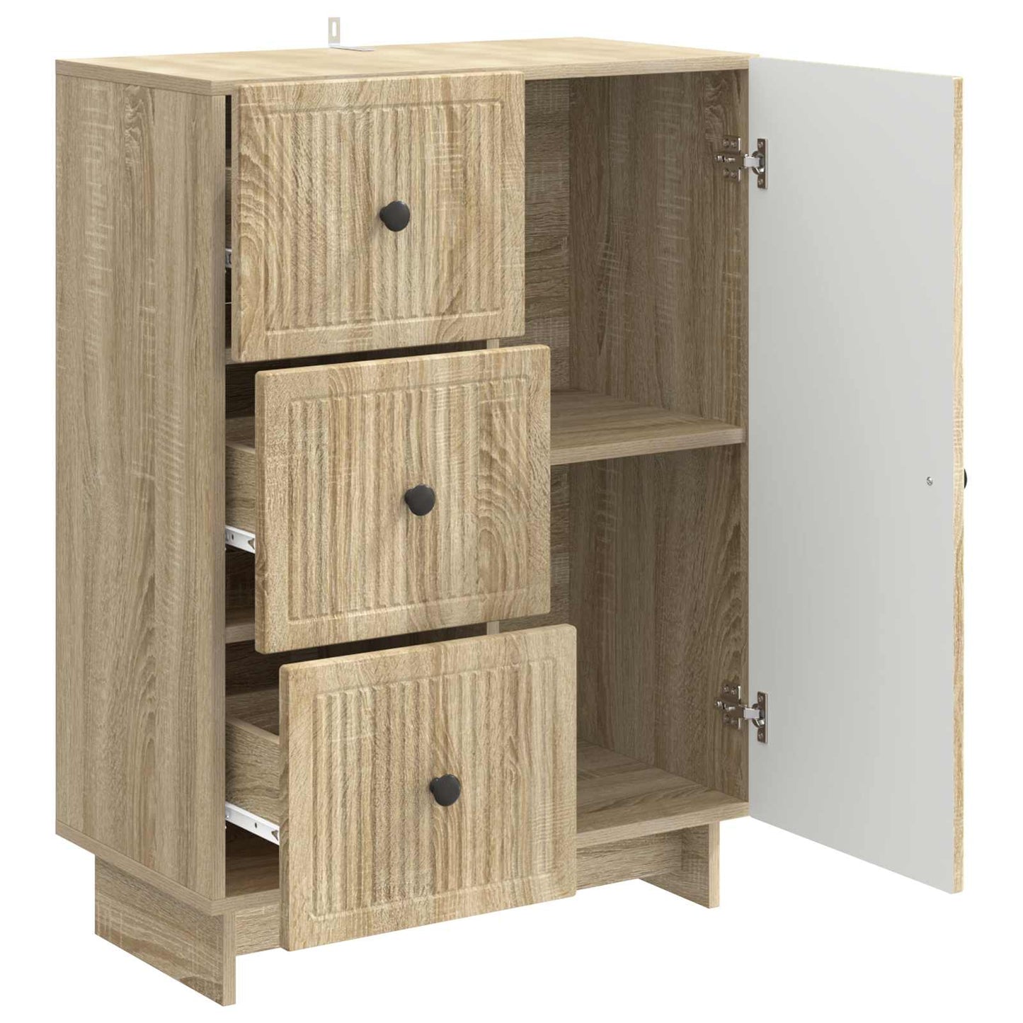 Dressoir met lade Sonoma Eiken 66 x 34,5 x 90 cm Bewerkt hout is nu te koop bij PeponiXL, paradijselijk wonen!
