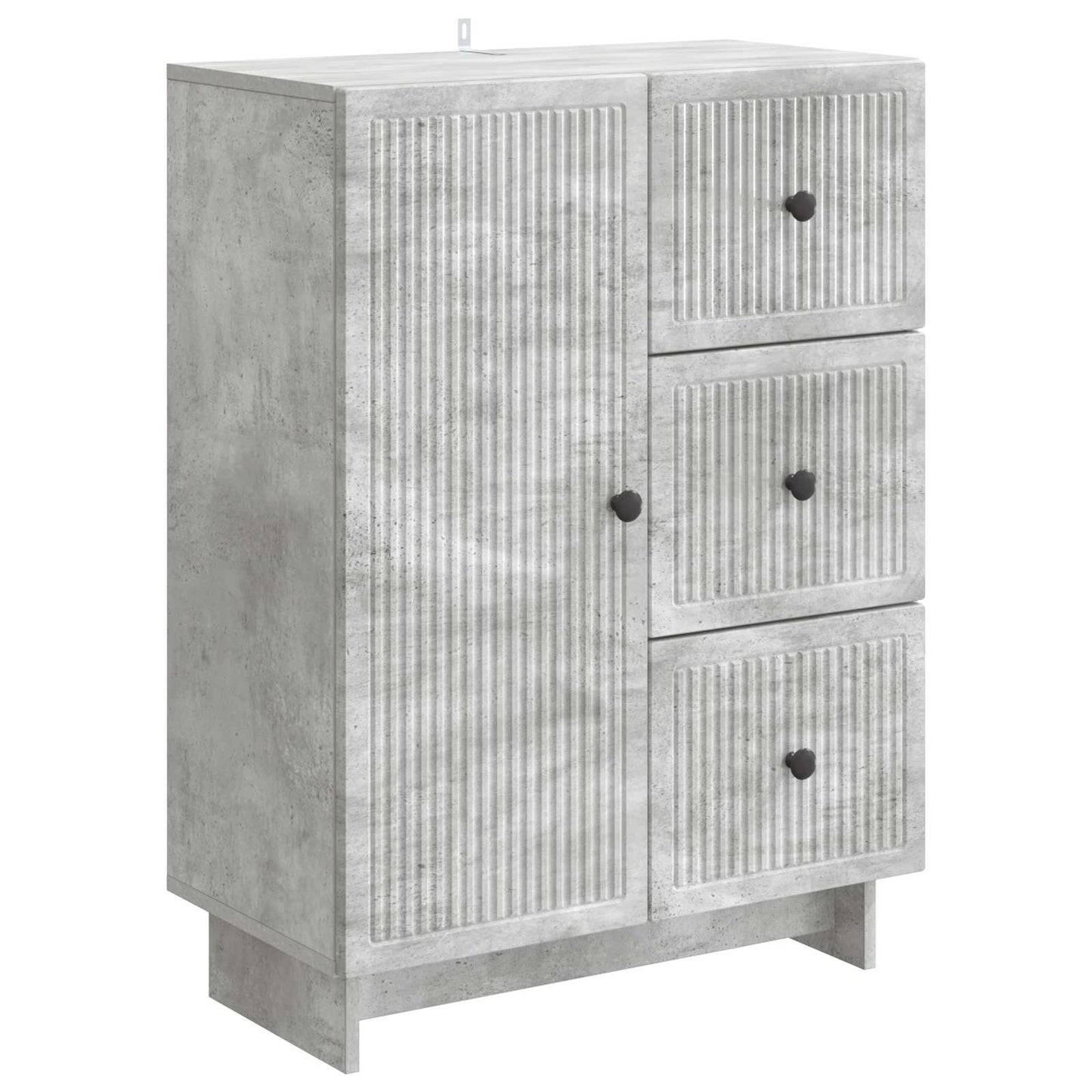 Dressoir met lade Betongrijs 66 x 34,5 x 90 cm Bewerkt hout is nu te koop bij PeponiXL, paradijselijk wonen!
