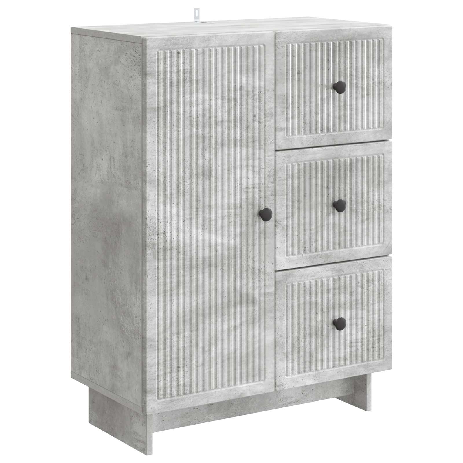 Dressoir met lade Betongrijs 66 x 34,5 x 90 cm Bewerkt hout is nu te koop bij PeponiXL, paradijselijk wonen!