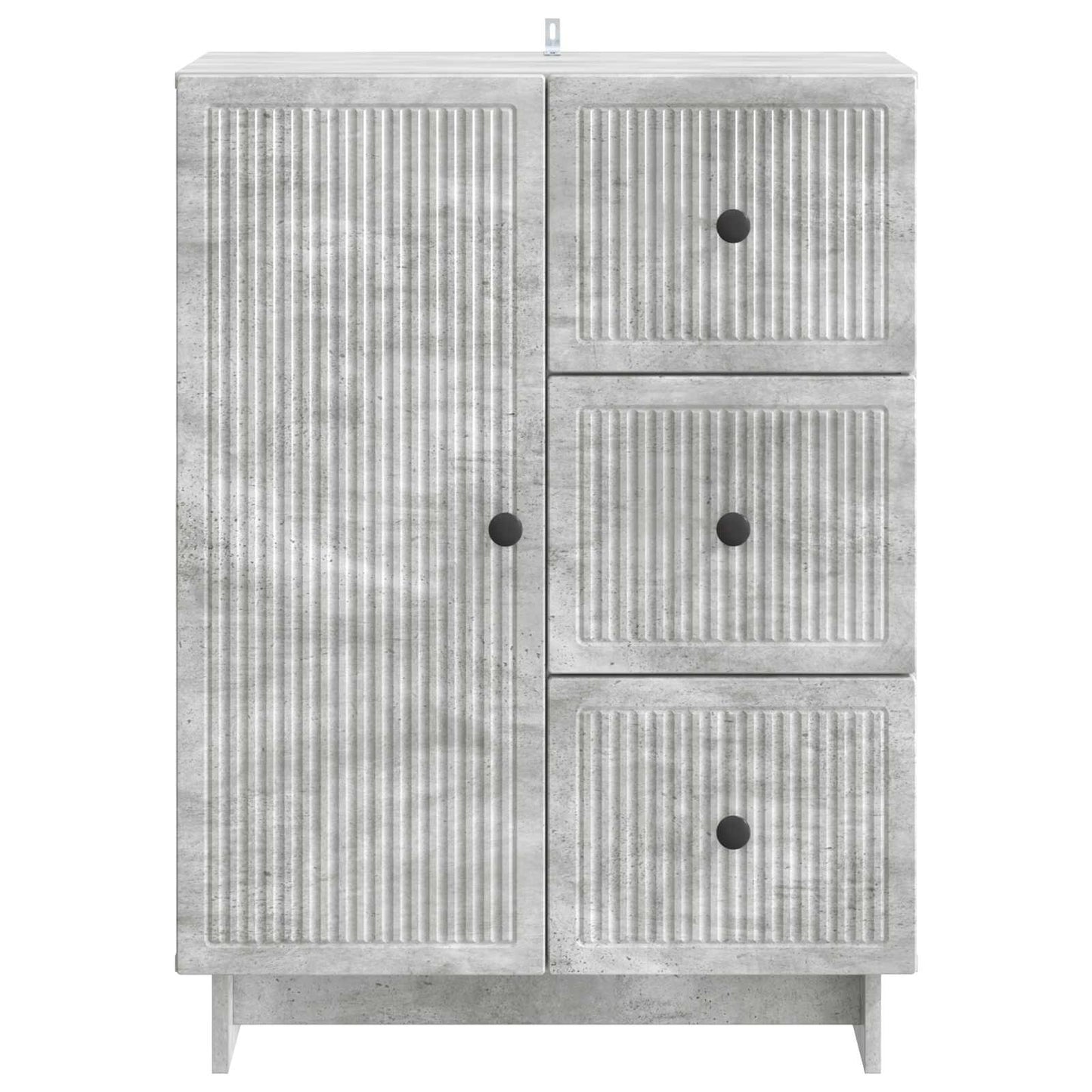 Dressoir met lade Betongrijs 66 x 34,5 x 90 cm Bewerkt hout is nu te koop bij PeponiXL, paradijselijk wonen!