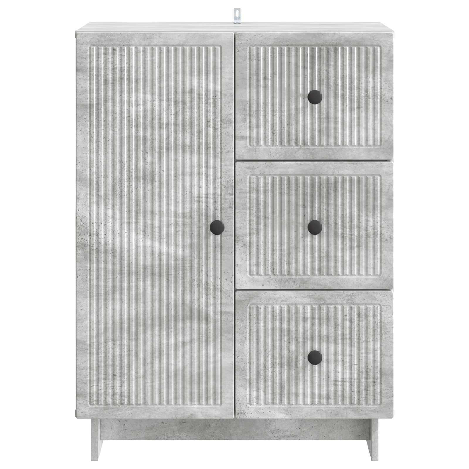 Dressoir met lade Betongrijs 66 x 34,5 x 90 cm Bewerkt hout is nu te koop bij PeponiXL, paradijselijk wonen!