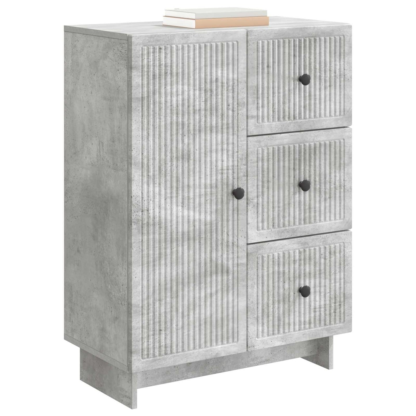 Dressoir met lade Betongrijs 66 x 34,5 x 90 cm Bewerkt hout is nu te koop bij PeponiXL, paradijselijk wonen!