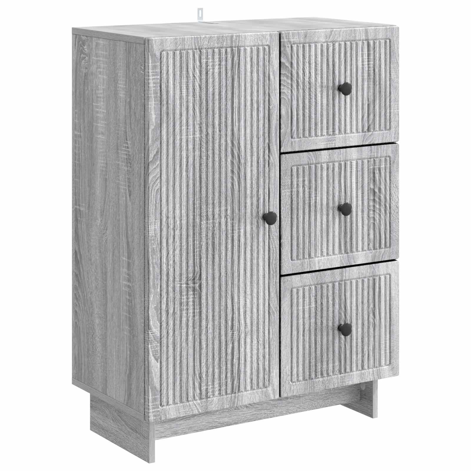 Dressoir met lade Grijs sonoma 66 x 34,5 x 90 cm Bewerkt hout is nu te koop bij PeponiXL, paradijselijk wonen!