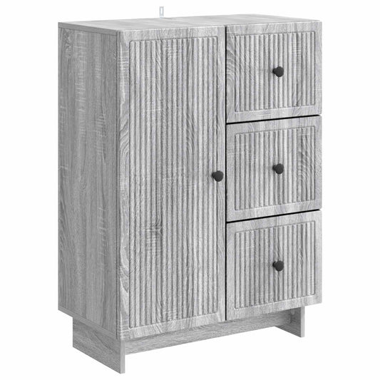 Dressoir met lade Grijs sonoma 66 x 34,5 x 90 cm Bewerkt hout is nu te koop bij PeponiXL, paradijselijk wonen!