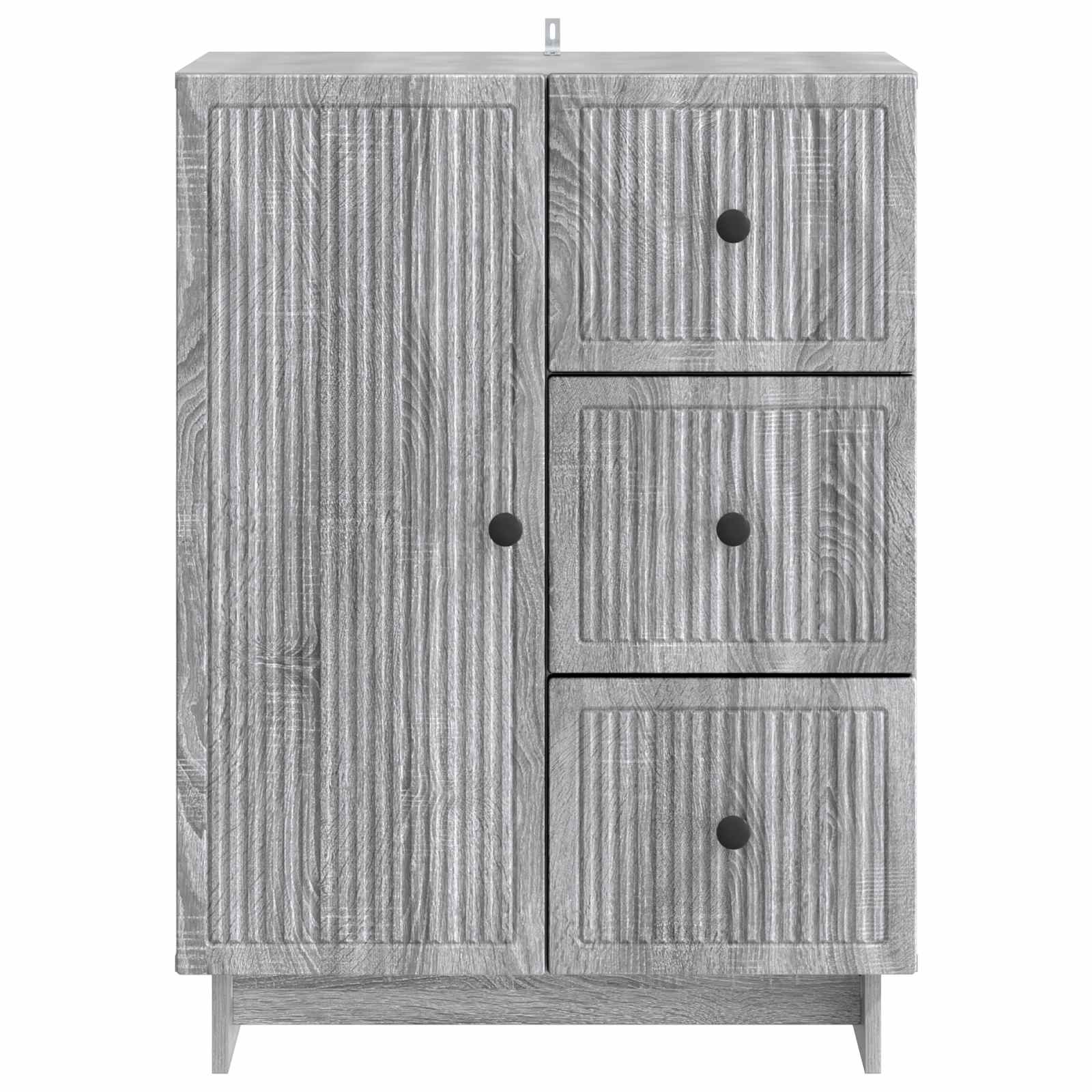 Dressoir met lade Grijs sonoma 66 x 34,5 x 90 cm Bewerkt hout is nu te koop bij PeponiXL, paradijselijk wonen!