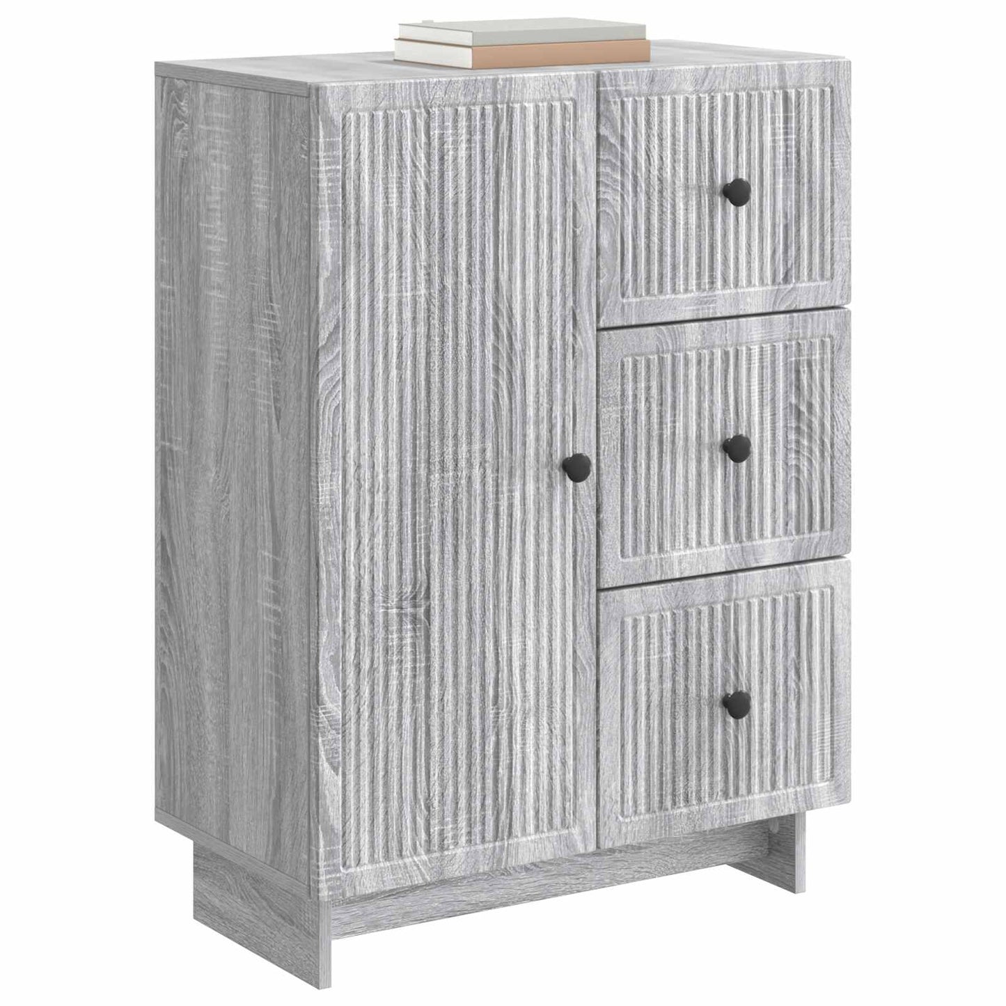 Dressoir met lade Grijs sonoma 66 x 34,5 x 90 cm Bewerkt hout is nu te koop bij PeponiXL, paradijselijk wonen!