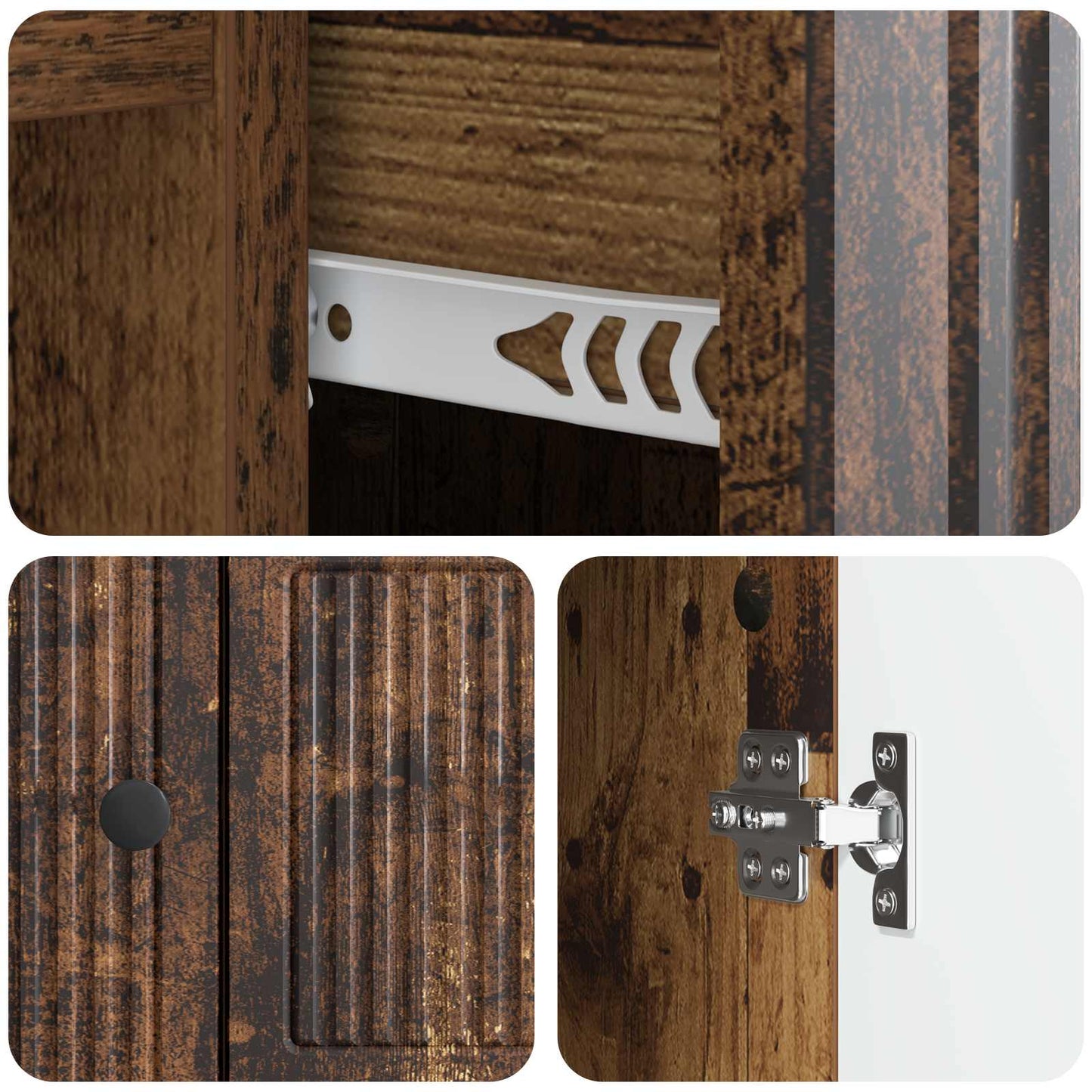 Dressoir met lade Oud hout 66 x 34,5 x 90 cm Bewerkt hout is nu te koop bij PeponiXL, paradijselijk wonen!