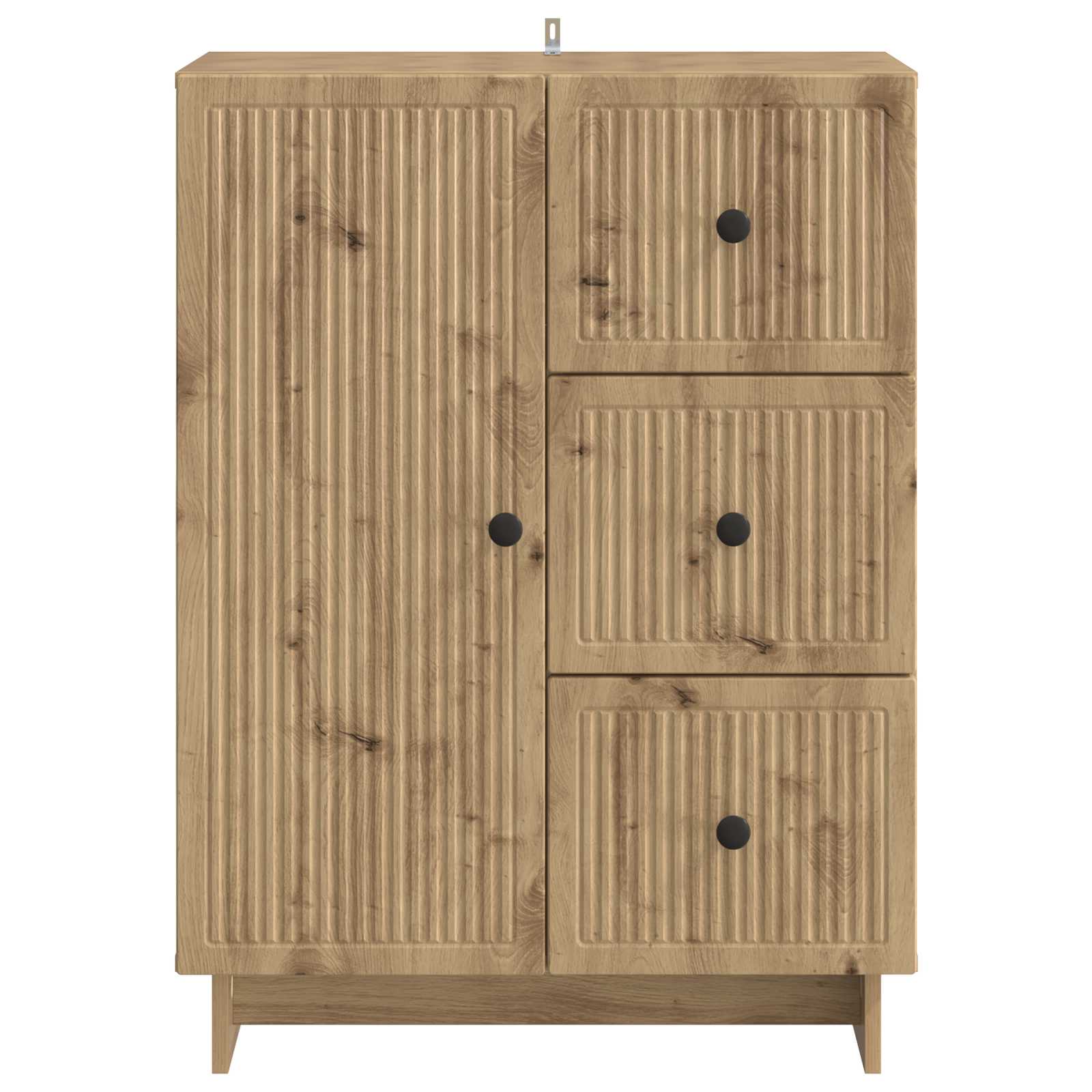 Dressoir Artisanaal eiken 66 x 34,5 x 90 cm Bewerkt hout is nu te koop bij PeponiXL, paradijselijk wonen!