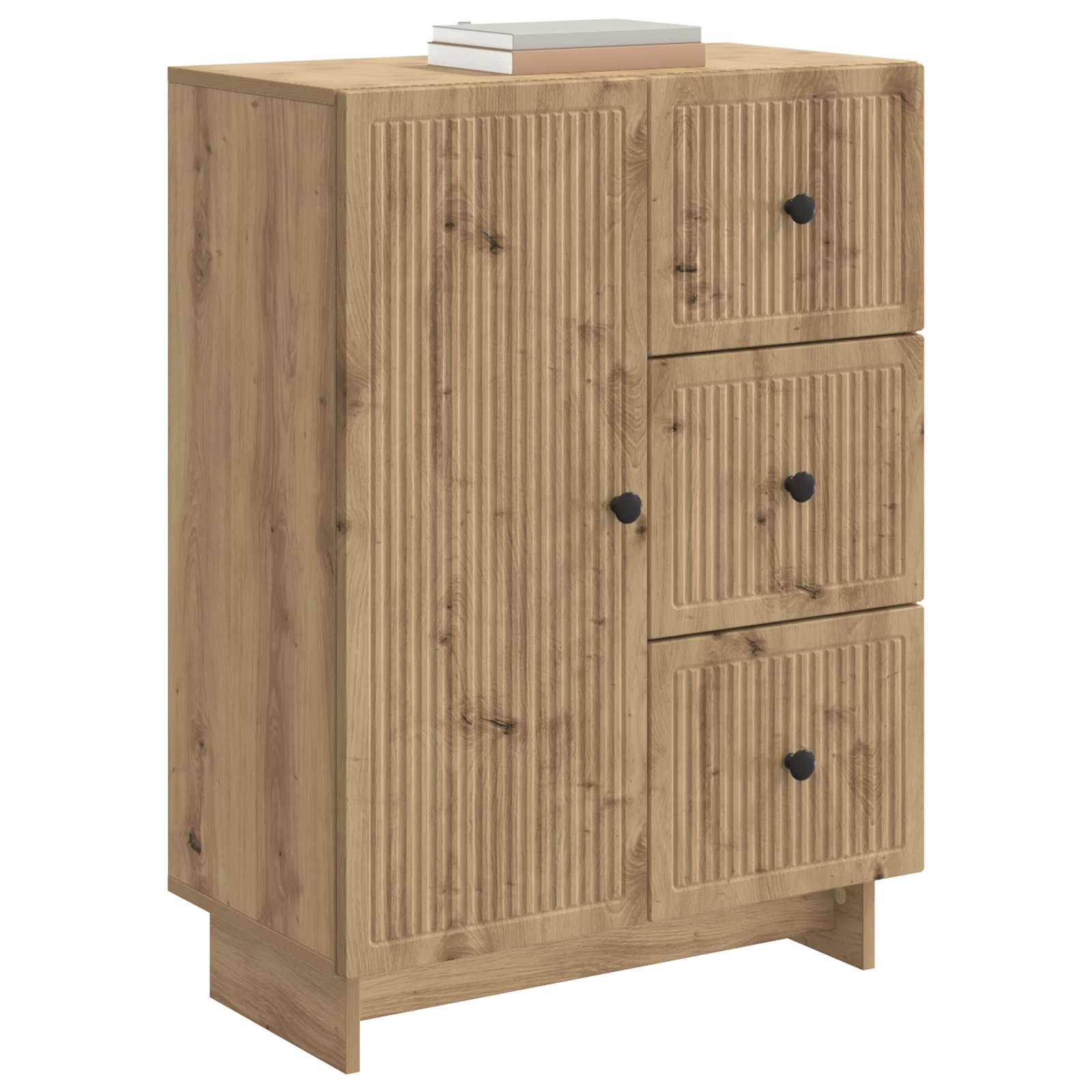 Dressoir Artisanaal eiken 66 x 34,5 x 90 cm Bewerkt hout is nu te koop bij PeponiXL, paradijselijk wonen!