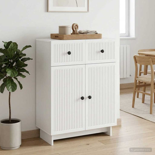 Dressoir Wit 66 x 34,5 x 90 cm Bewerkt hout is nu te koop bij PeponiXL, paradijselijk wonen!