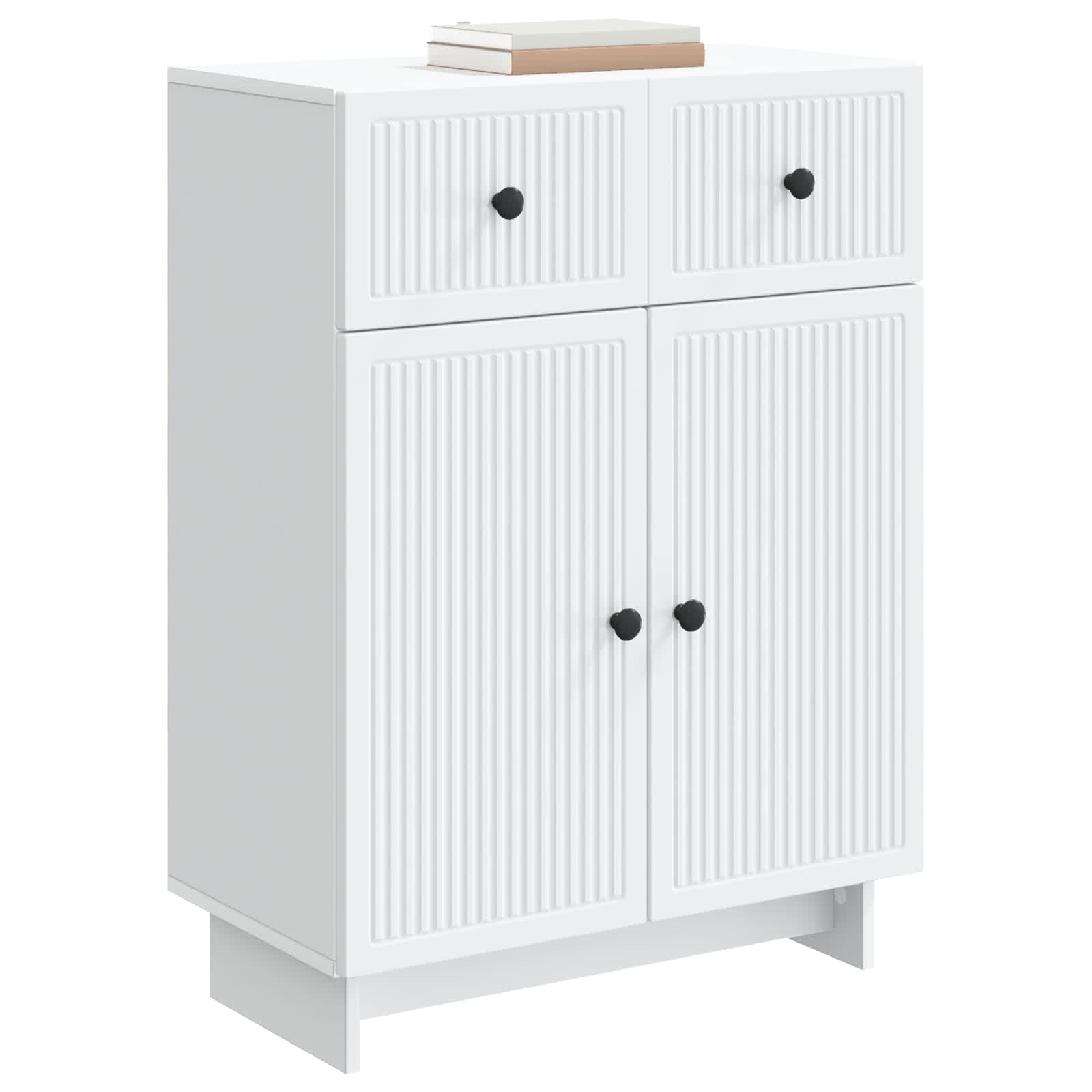 Dressoir Wit 66 x 34,5 x 90 cm Bewerkt hout is nu te koop bij PeponiXL, paradijselijk wonen!