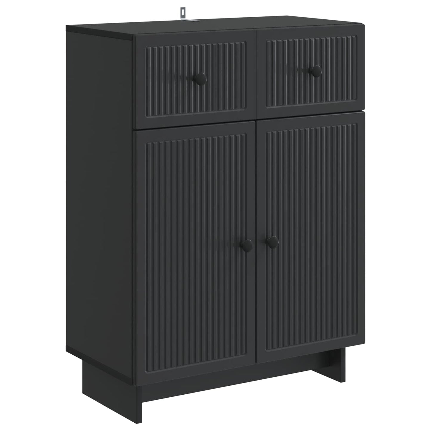Dressoir met lade Zwart 66 x 34,5 x 90 cm Bewerkt hout is nu te koop bij PeponiXL, paradijselijk wonen!
