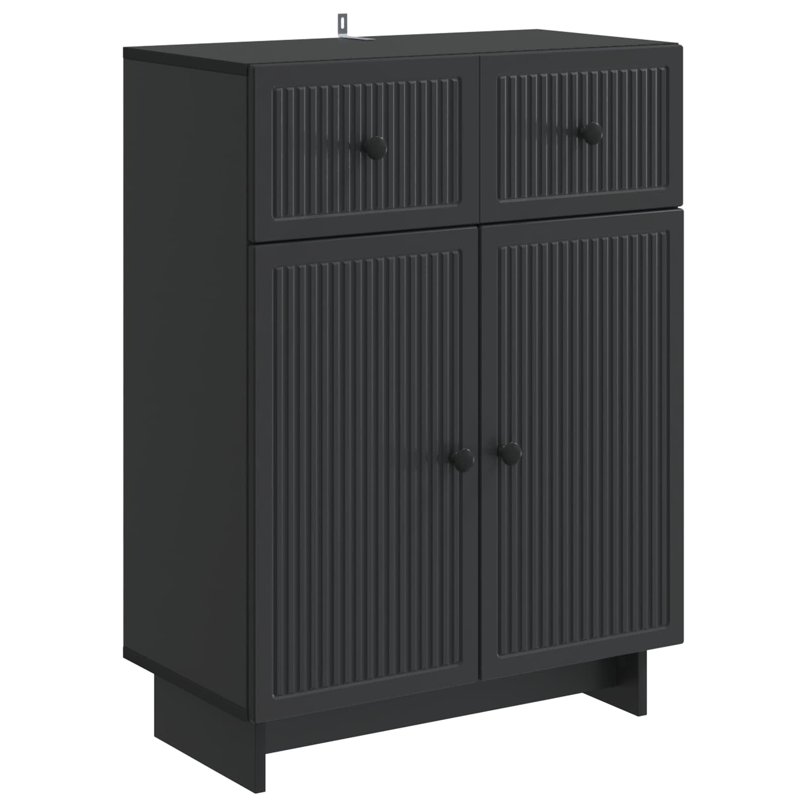 Dressoir met lade Zwart 66 x 34,5 x 90 cm Bewerkt hout is nu te koop bij PeponiXL, paradijselijk wonen!