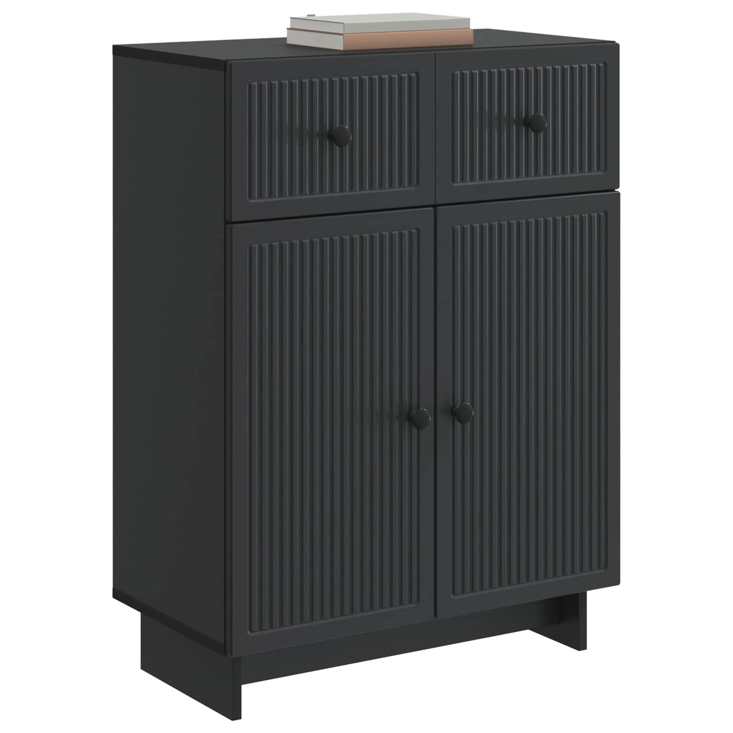 Dressoir met lade Zwart 66 x 34,5 x 90 cm Bewerkt hout is nu te koop bij PeponiXL, paradijselijk wonen!