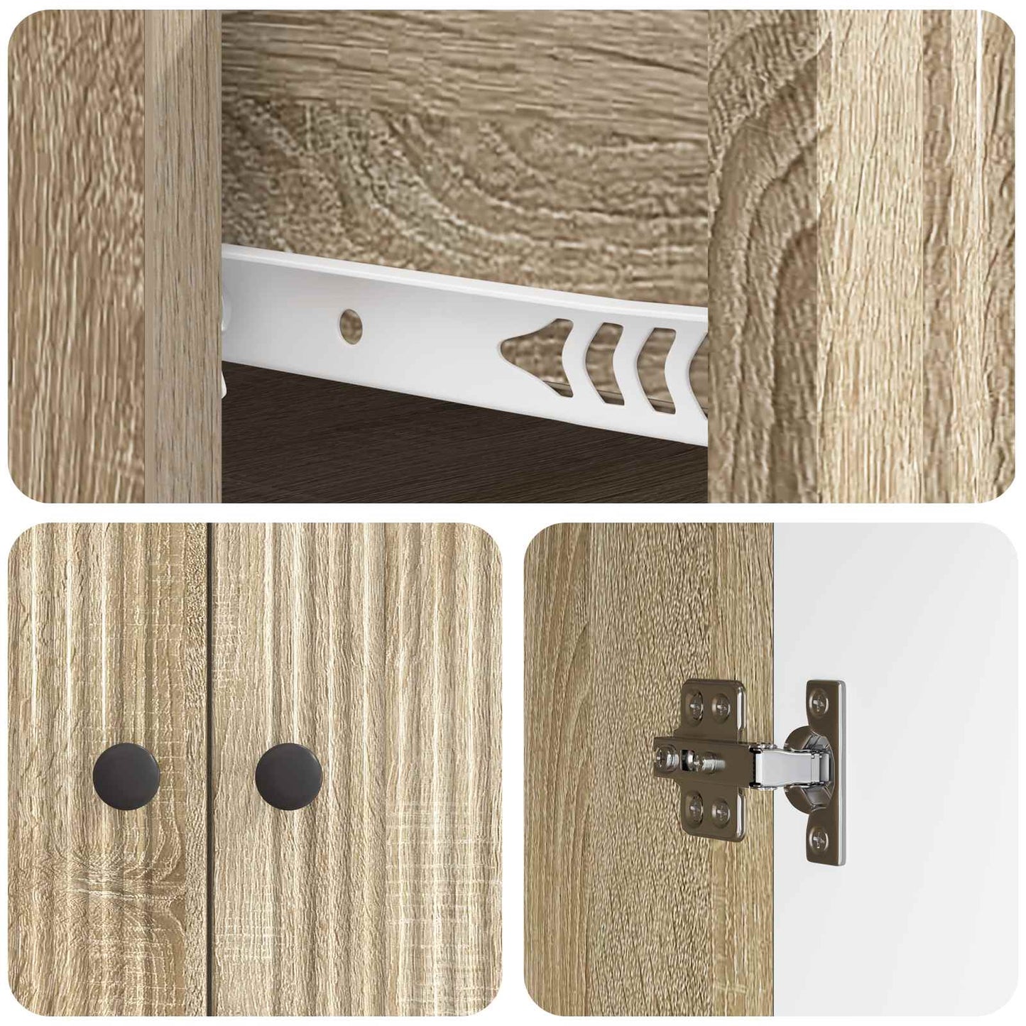 Dressoir met lade Sonoma Eiken 66 x 34,5 x 90 cm Bewerkt hout is nu te koop bij PeponiXL, paradijselijk wonen!