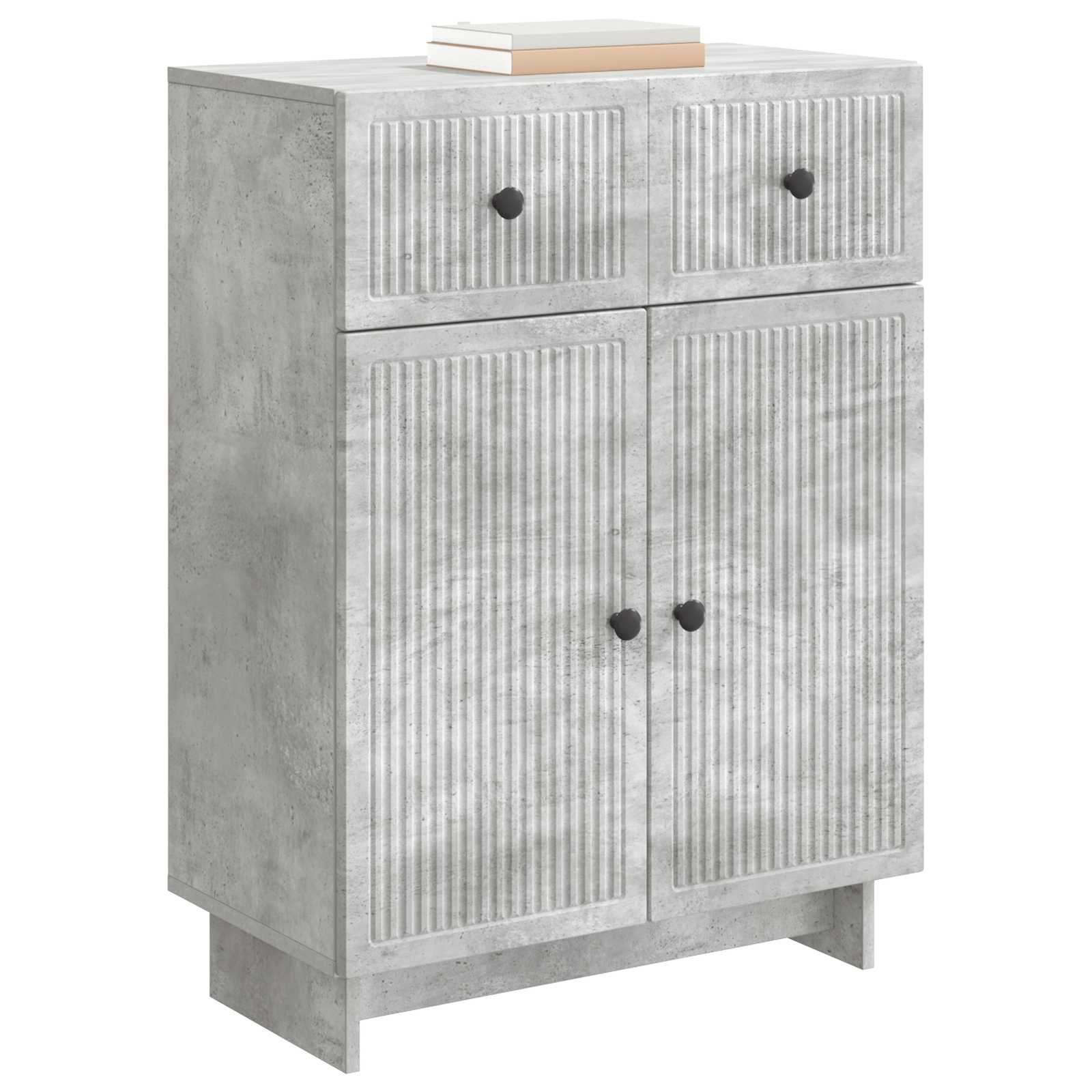 Dressoir met lade Betongrijs 66 x 34,5 x 90 cm Bewerkt hout is nu te koop bij PeponiXL, paradijselijk wonen!