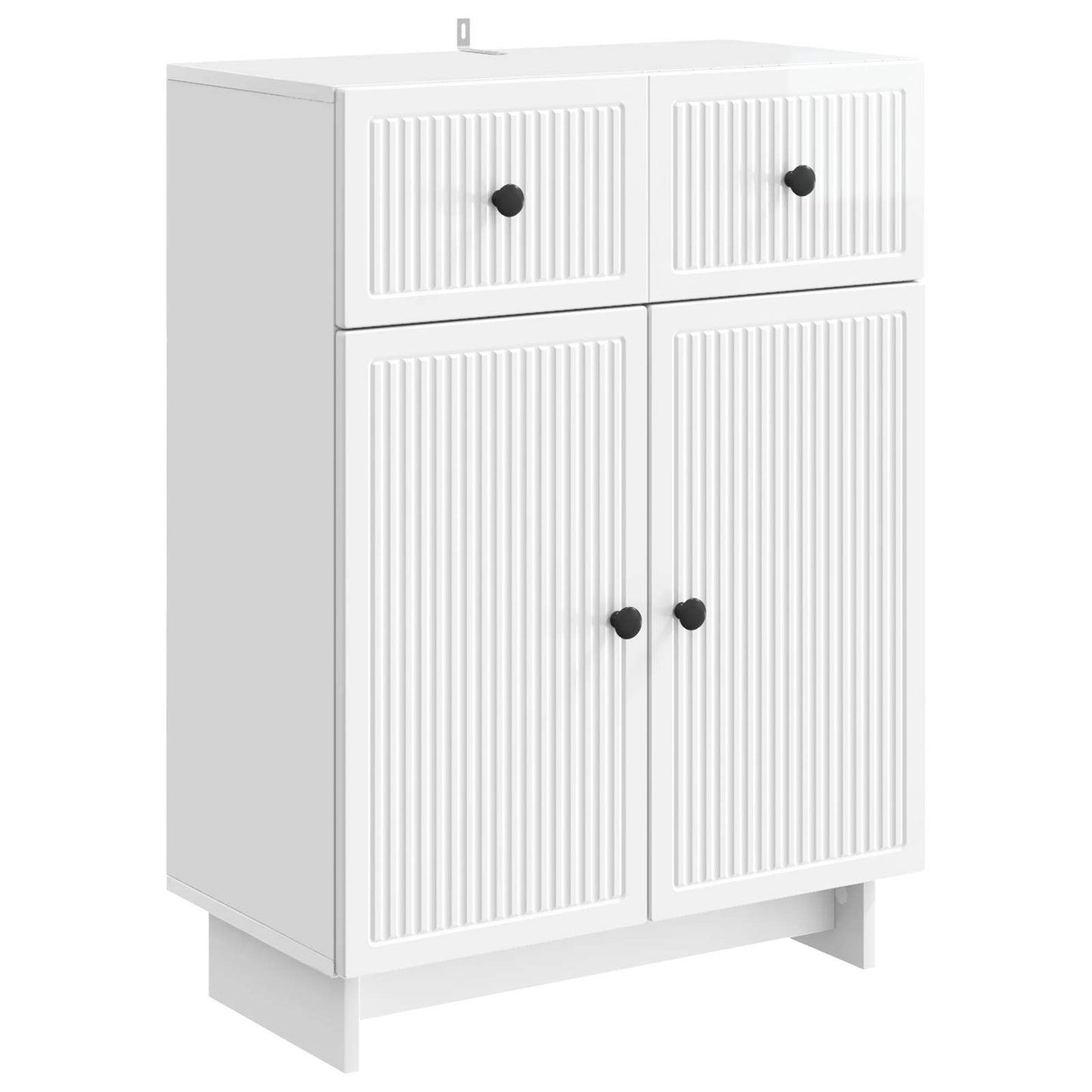 Dressoir met lade Hoogglans Wit 66 x 34,5 x 90 cm Bewerkt hout is nu te koop bij PeponiXL, paradijselijk wonen!