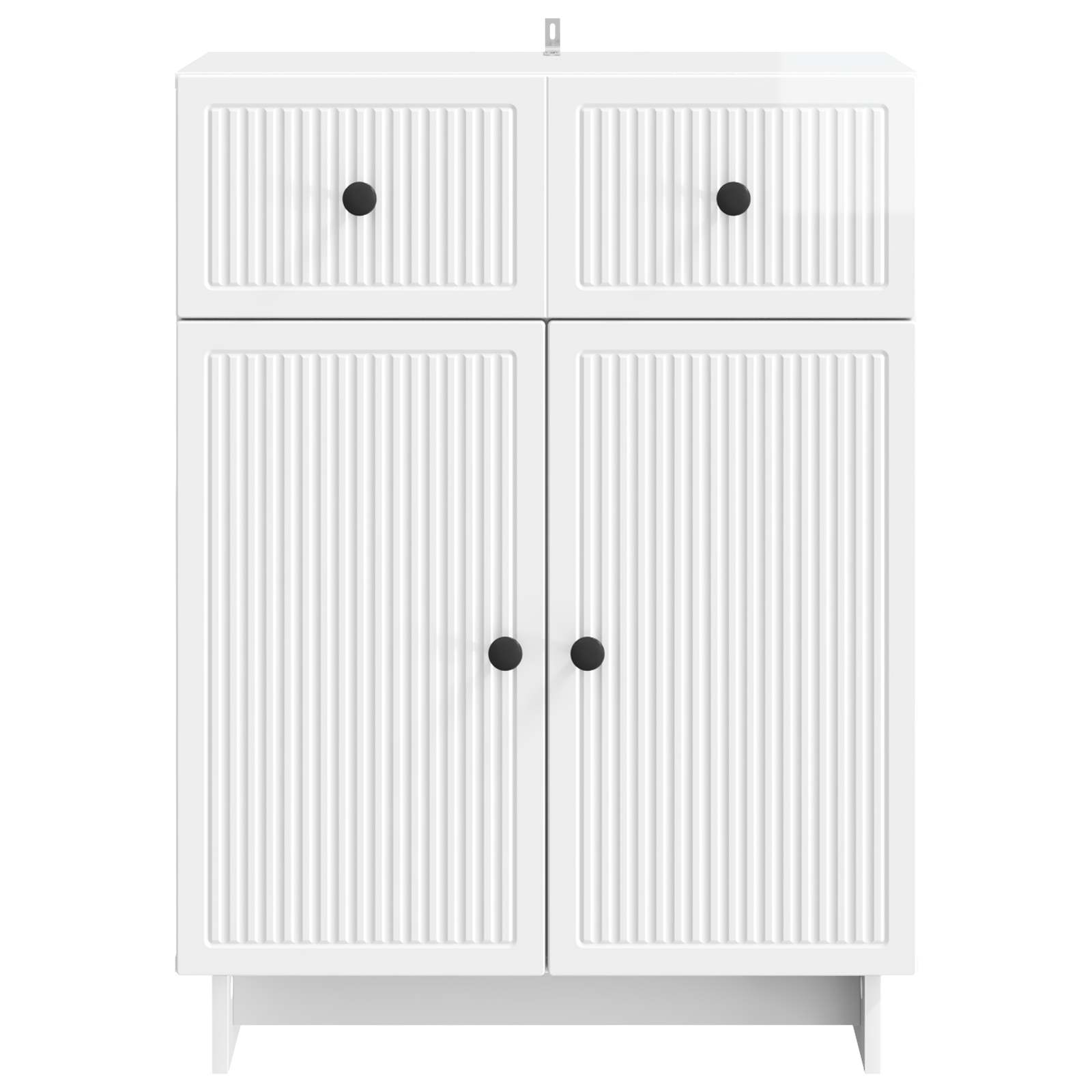 Dressoir met lade Hoogglans Wit 66 x 34,5 x 90 cm Bewerkt hout is nu te koop bij PeponiXL, paradijselijk wonen!