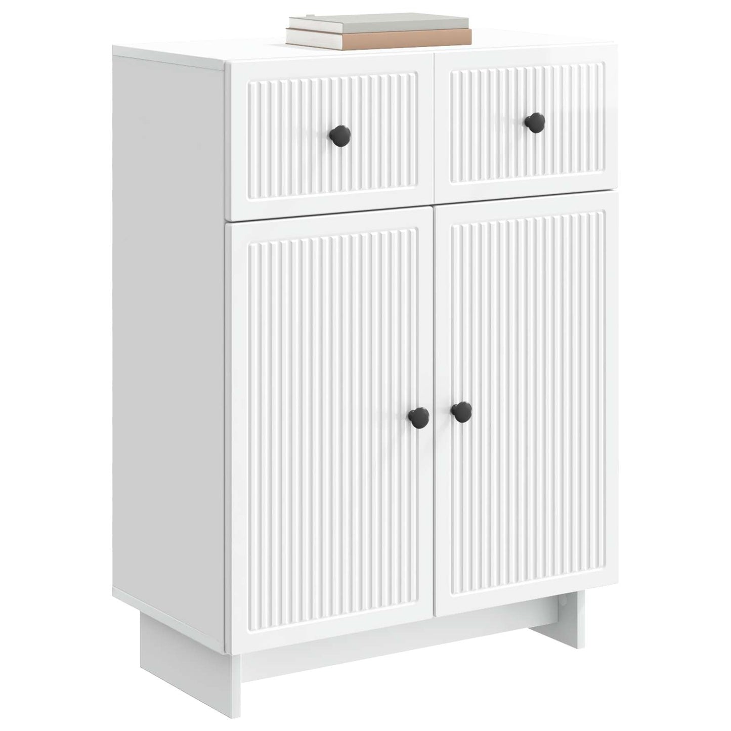 Dressoir met lade Hoogglans Wit 66 x 34,5 x 90 cm Bewerkt hout is nu te koop bij PeponiXL, paradijselijk wonen!