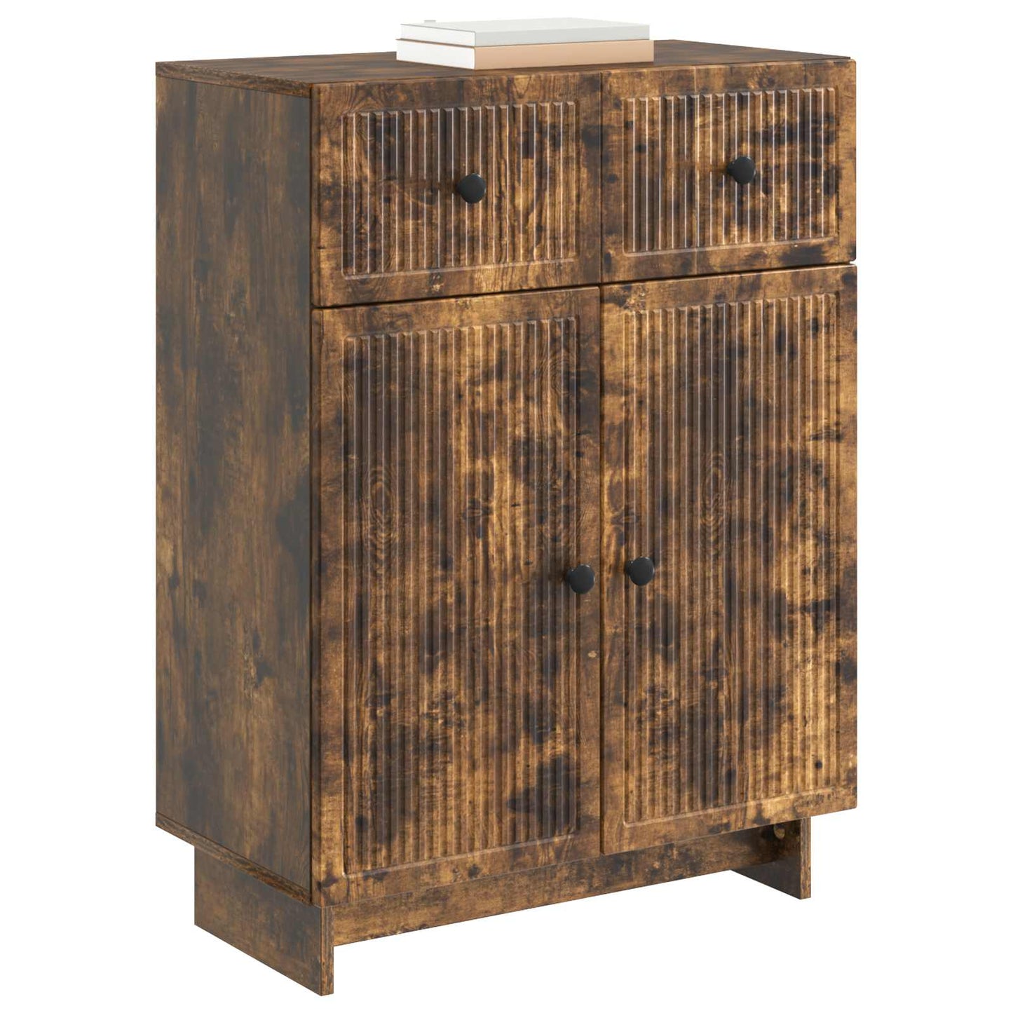 Dressoir met lade Gerookt eiken 66 x 34,5 x 90 cm Bewerkt hout is nu te koop bij PeponiXL, paradijselijk wonen!