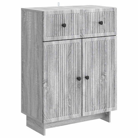 Dressoir met lade Grijs sonoma 66 x 34,5 x 90 cm Bewerkt hout is nu te koop bij PeponiXL, paradijselijk wonen!