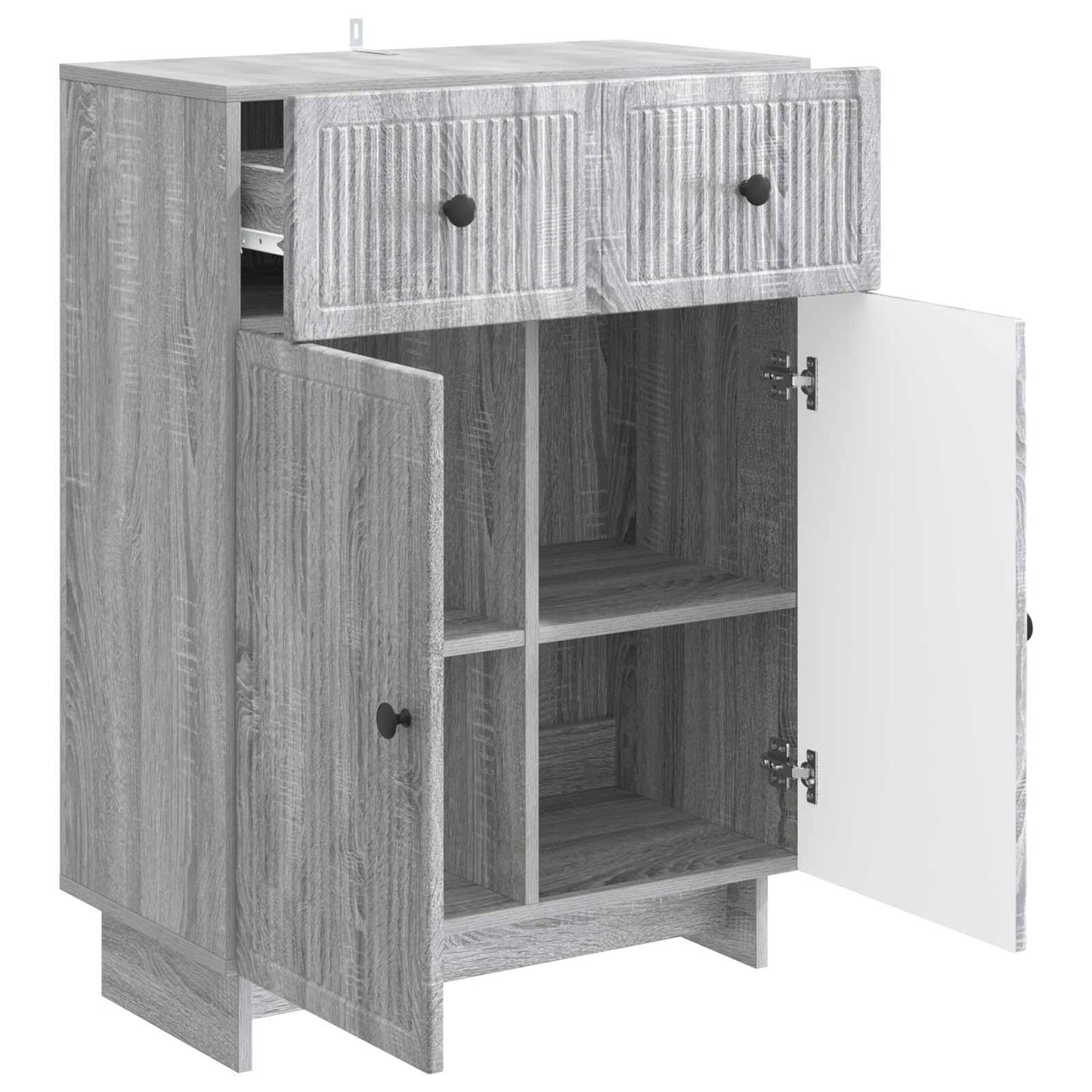 Dressoir met lade Grijs sonoma 66 x 34,5 x 90 cm Bewerkt hout is nu te koop bij PeponiXL, paradijselijk wonen!