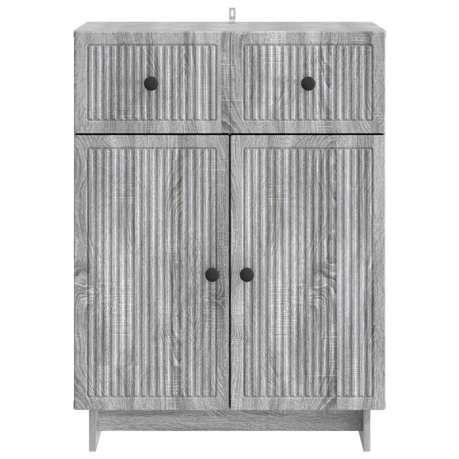 Dressoir met lade Grijs sonoma 66 x 34,5 x 90 cm Bewerkt hout is nu te koop bij PeponiXL, paradijselijk wonen!