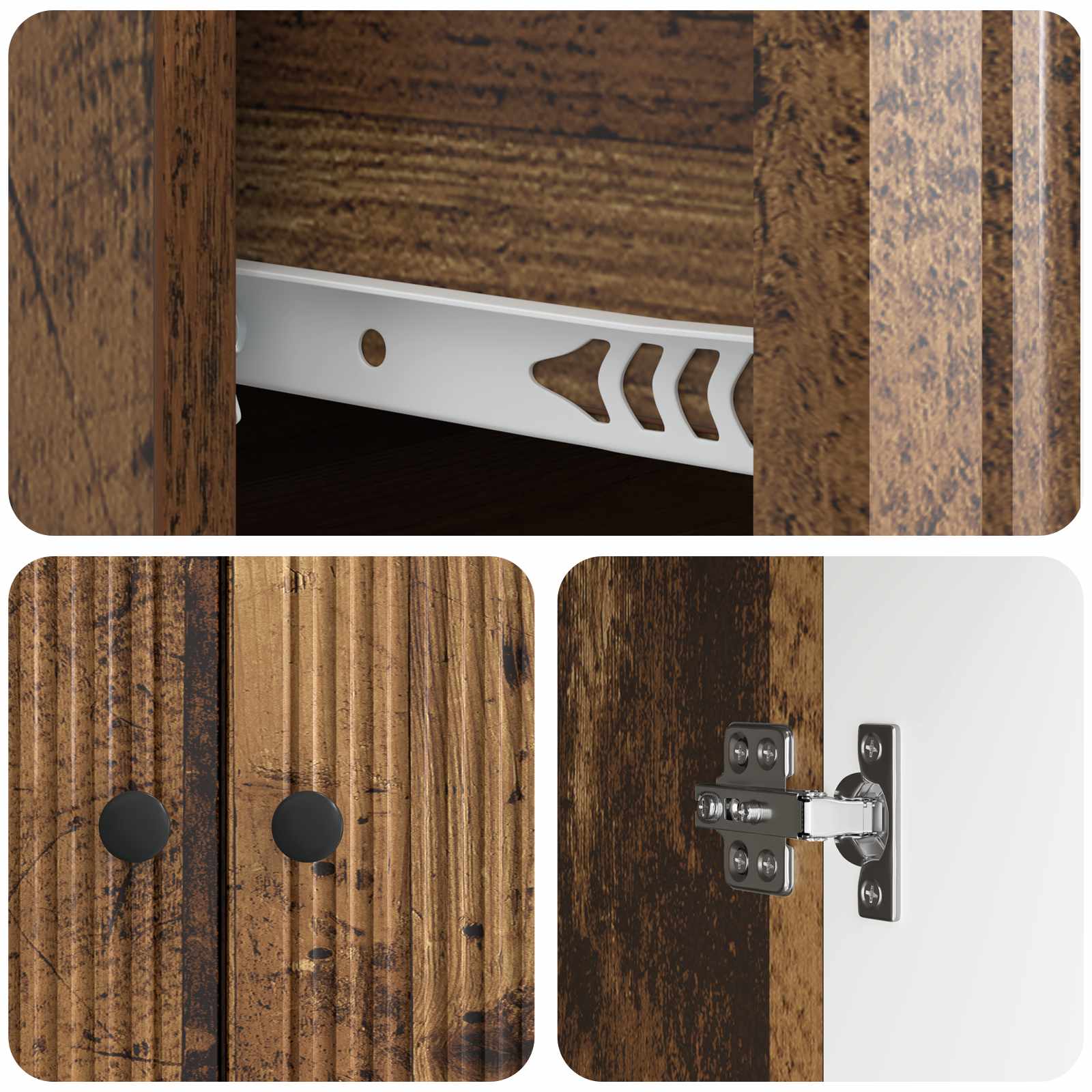 Dressoir met lade Oud hout 66 x 34,5 x 90 cm Bewerkt hout is nu te koop bij PeponiXL, paradijselijk wonen!