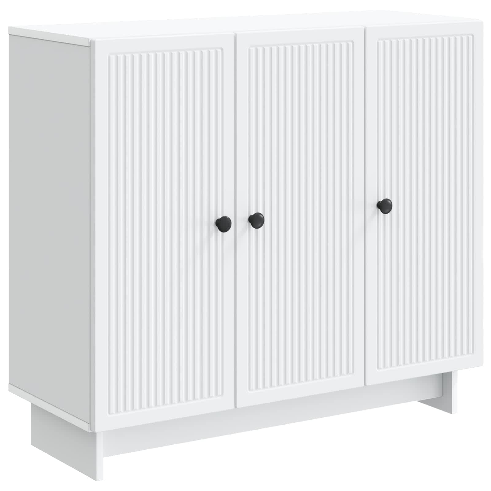 Dressoir Wit 89 x 34,5 x 80 cm Bewerkt hout is nu te koop bij PeponiXL, paradijselijk wonen!