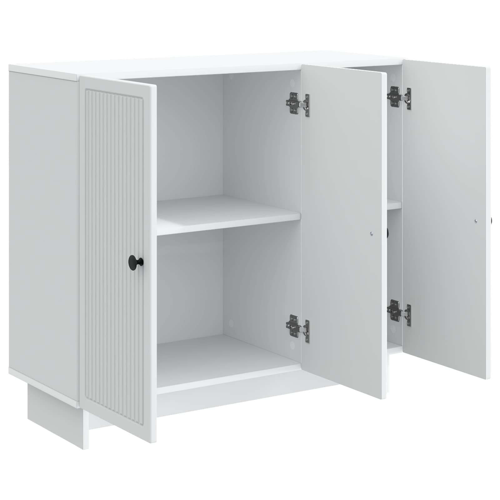 Dressoir Wit 89 x 34,5 x 80 cm Bewerkt hout is nu te koop bij PeponiXL, paradijselijk wonen!