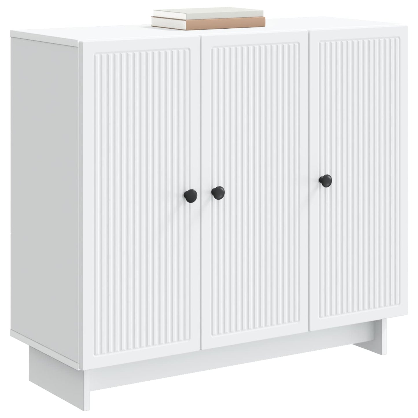 Dressoir Wit 89 x 34,5 x 80 cm Bewerkt hout is nu te koop bij PeponiXL, paradijselijk wonen!
