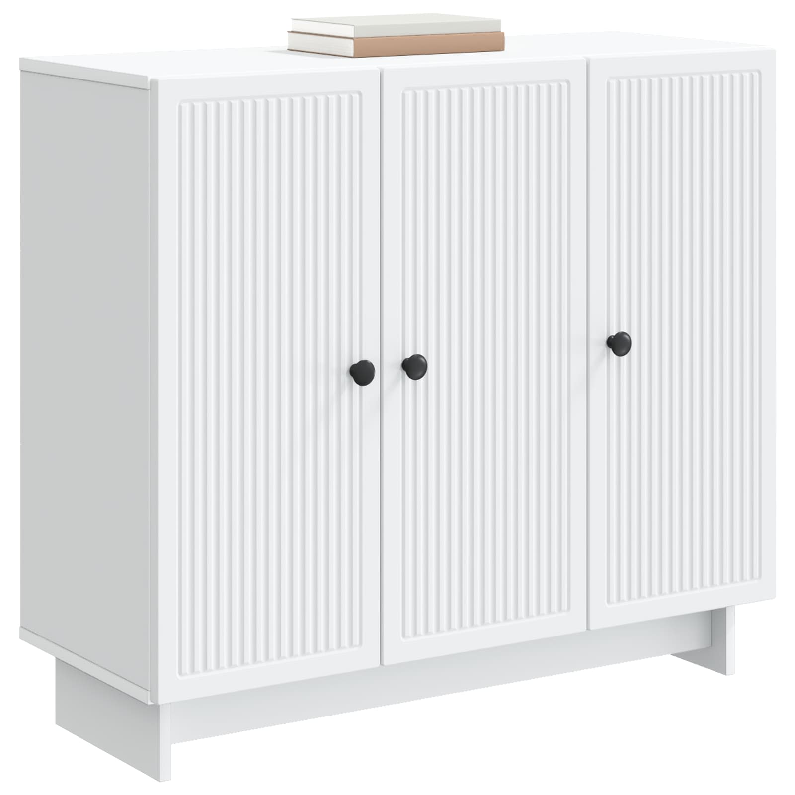 Dressoir Wit 89 x 34,5 x 80 cm Bewerkt hout is nu te koop bij PeponiXL, paradijselijk wonen!
