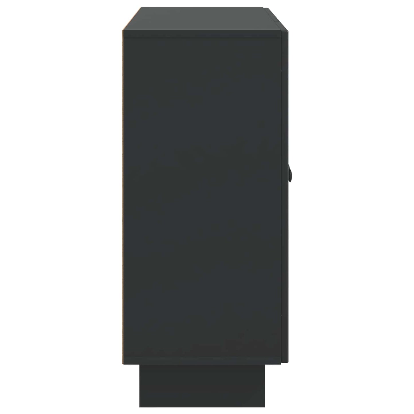 Dressoir Zwart 89 x 34,5 x 80 cm Bewerkt hout is nu te koop bij PeponiXL, paradijselijk wonen!