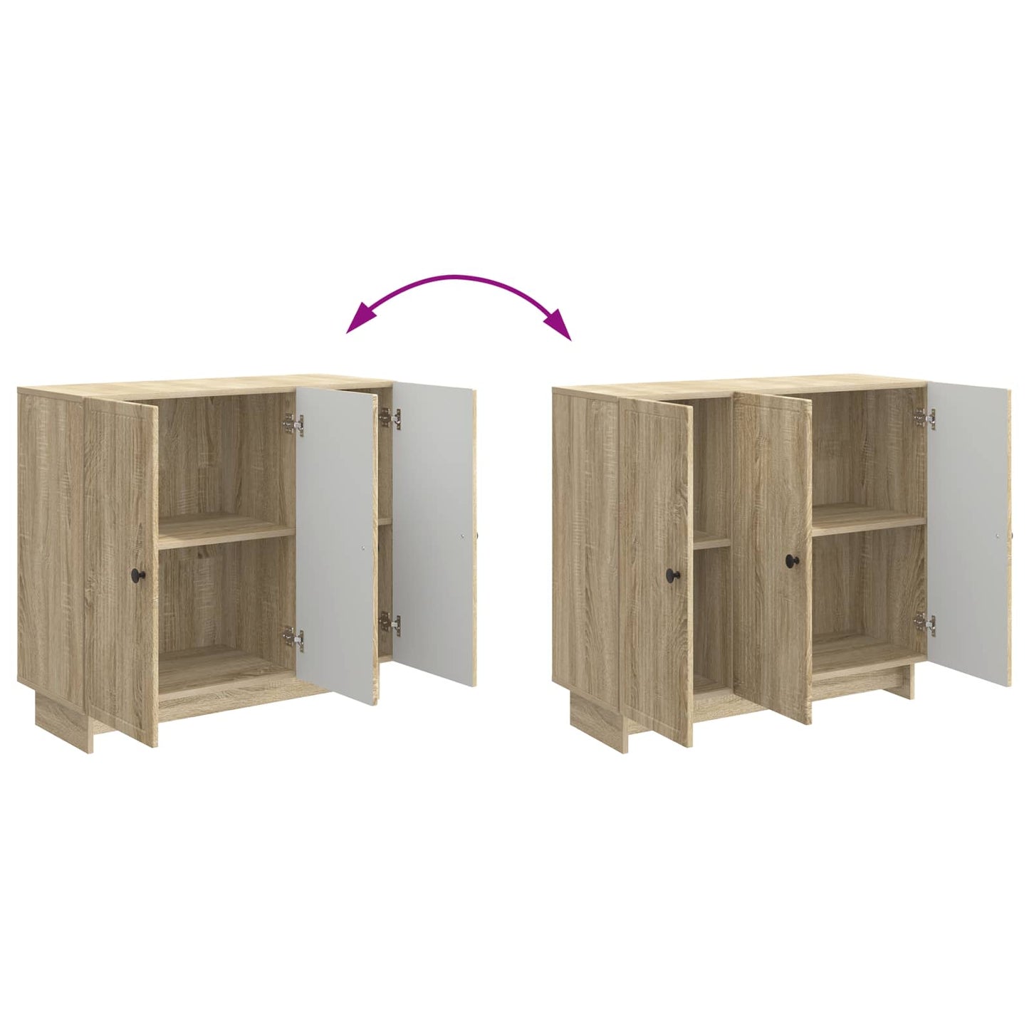Dressoir Sonoma Eiken 89 x 34,5 x 80 cm Bewerkt hout is nu te koop bij PeponiXL, paradijselijk wonen!