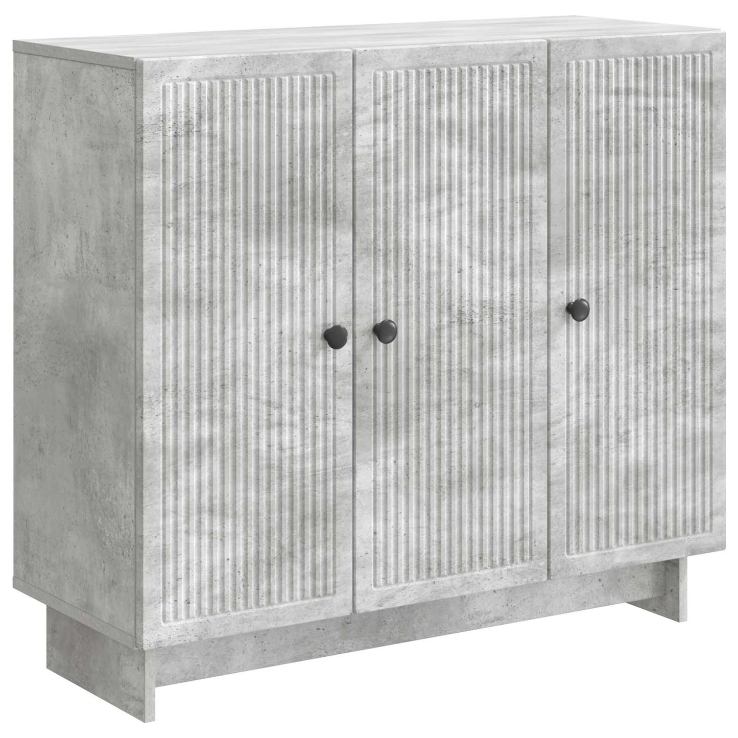 Dressoir Betongrijs 89 x 34,5 x 80 cm Bewerkt hout is nu te koop bij PeponiXL, paradijselijk wonen!