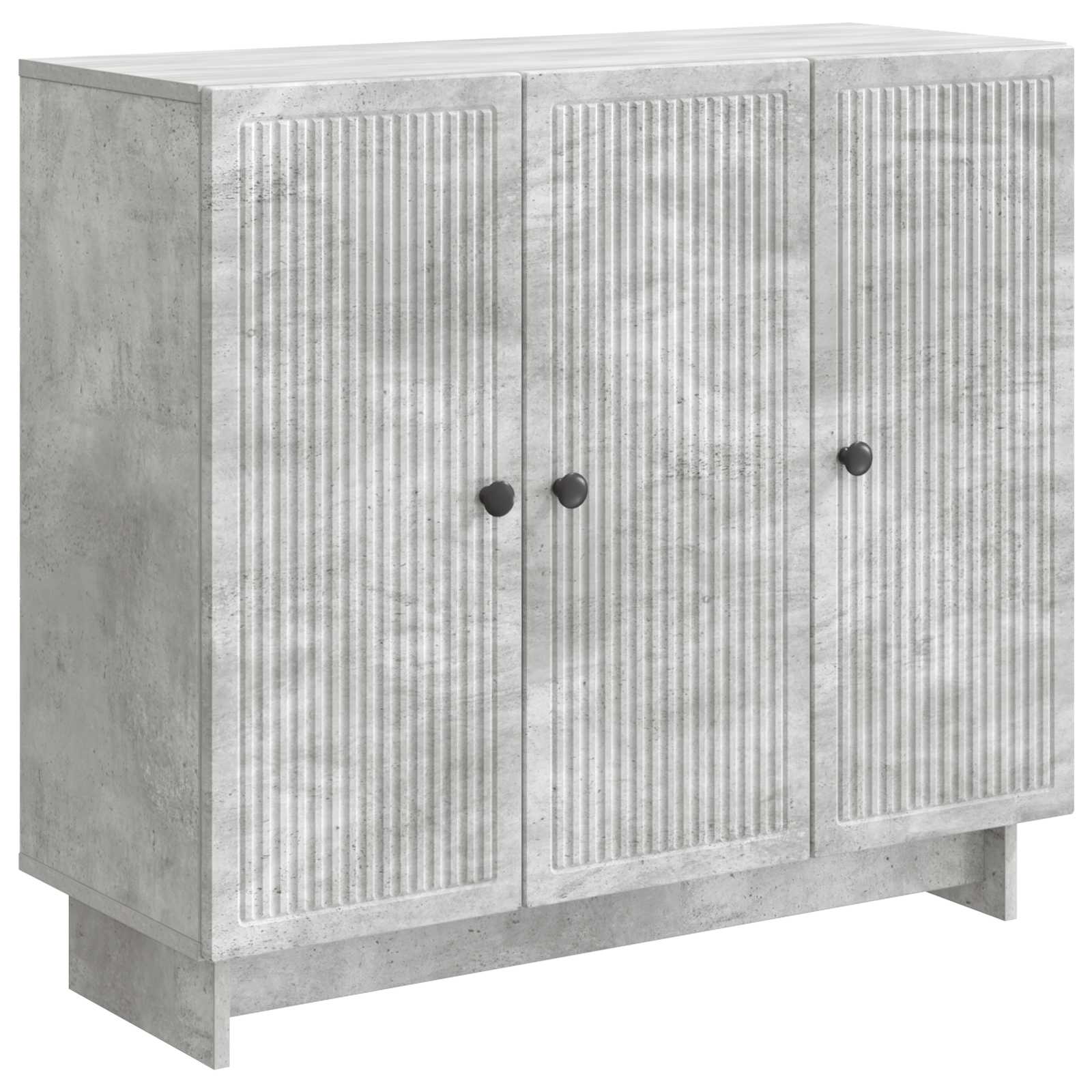 Dressoir Betongrijs 89 x 34,5 x 80 cm Bewerkt hout is nu te koop bij PeponiXL, paradijselijk wonen!
