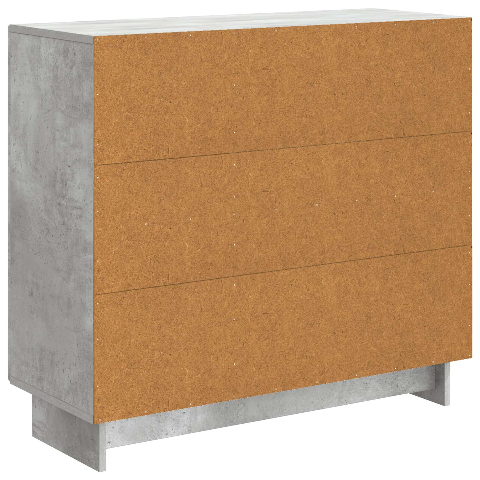 Dressoir Betongrijs 89 x 34,5 x 80 cm Bewerkt hout is nu te koop bij PeponiXL, paradijselijk wonen!