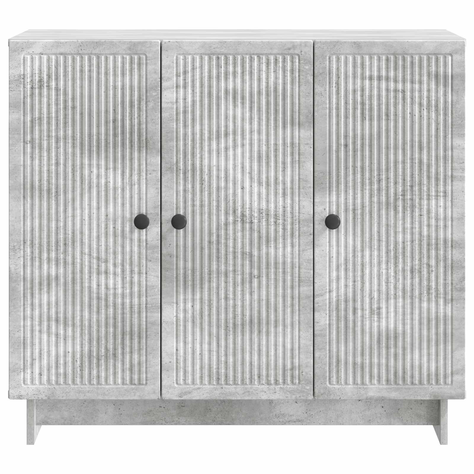 Dressoir Betongrijs 89 x 34,5 x 80 cm Bewerkt hout is nu te koop bij PeponiXL, paradijselijk wonen!