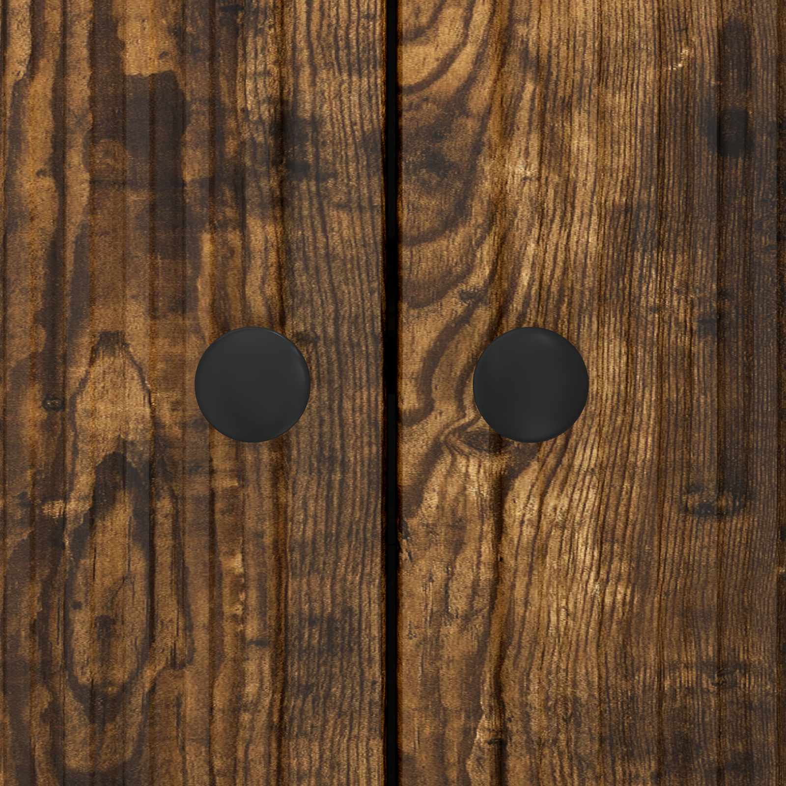Dressoir Gerookt eiken 89 x 34,5 x 80 cm Bewerkt hout is nu te koop bij PeponiXL, paradijselijk wonen!