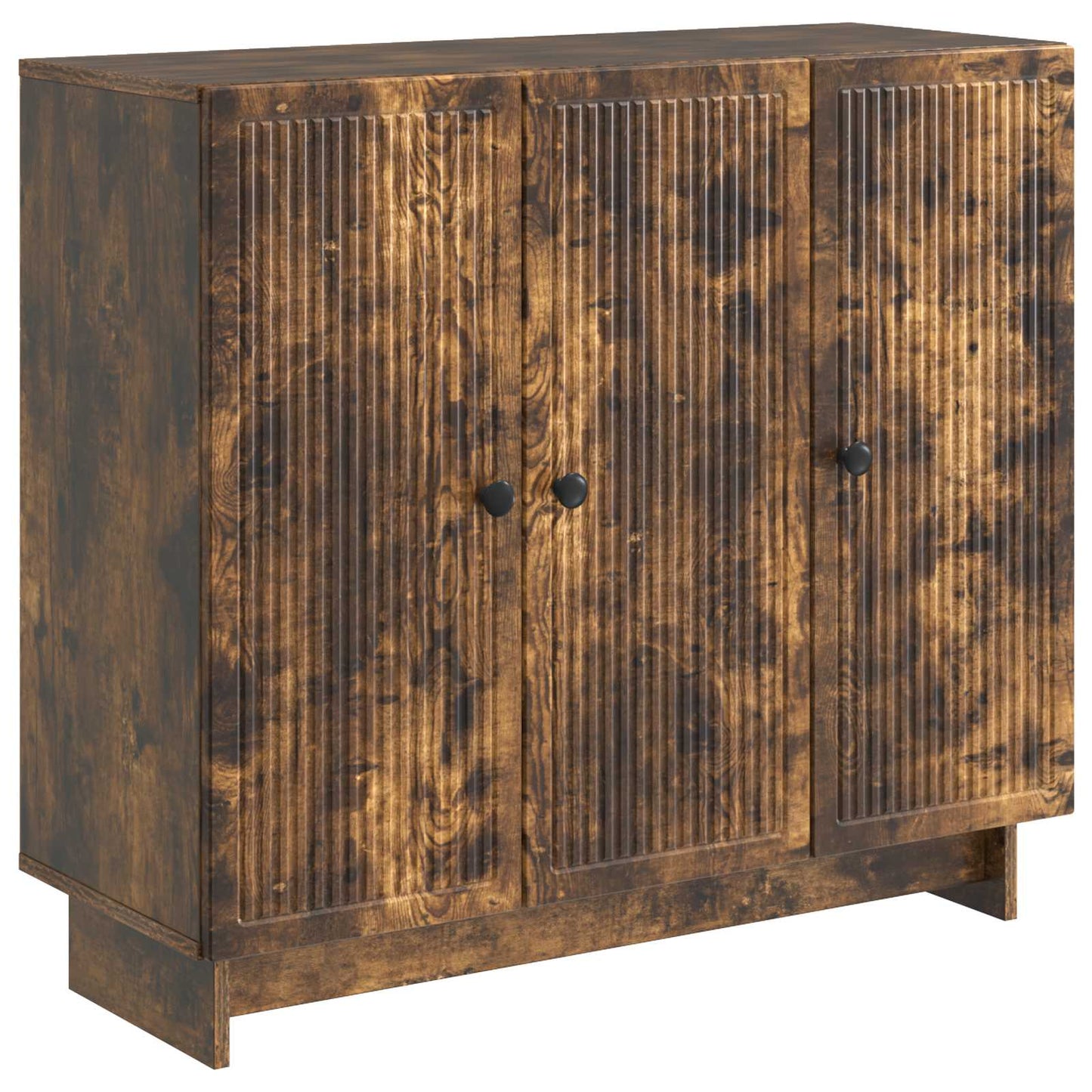 Dressoir Gerookt eiken 89 x 34,5 x 80 cm Bewerkt hout is nu te koop bij PeponiXL, paradijselijk wonen!
