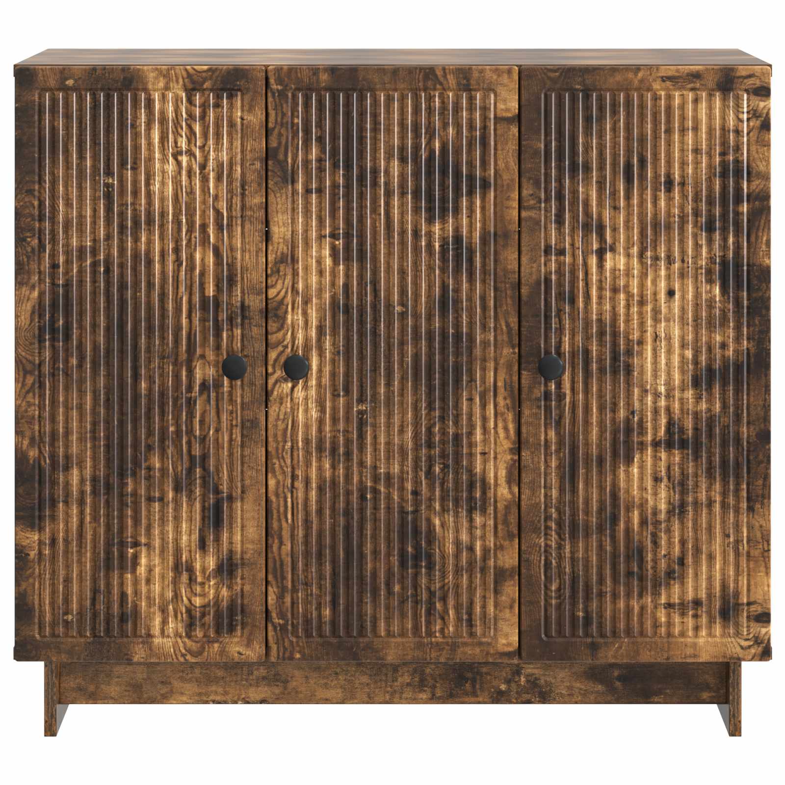 Dressoir Gerookt eiken 89 x 34,5 x 80 cm Bewerkt hout is nu te koop bij PeponiXL, paradijselijk wonen!