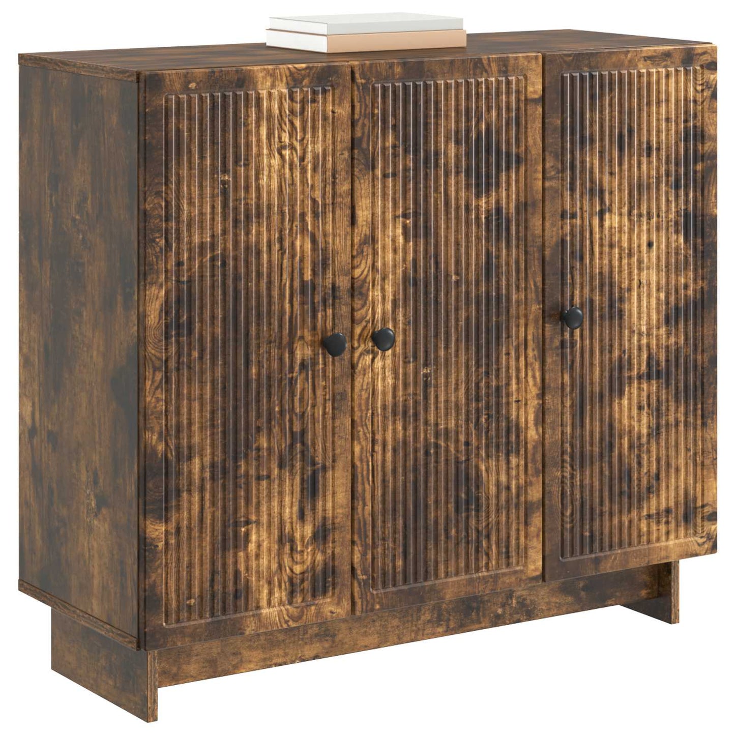 Dressoir Gerookt eiken 89 x 34,5 x 80 cm Bewerkt hout is nu te koop bij PeponiXL, paradijselijk wonen!