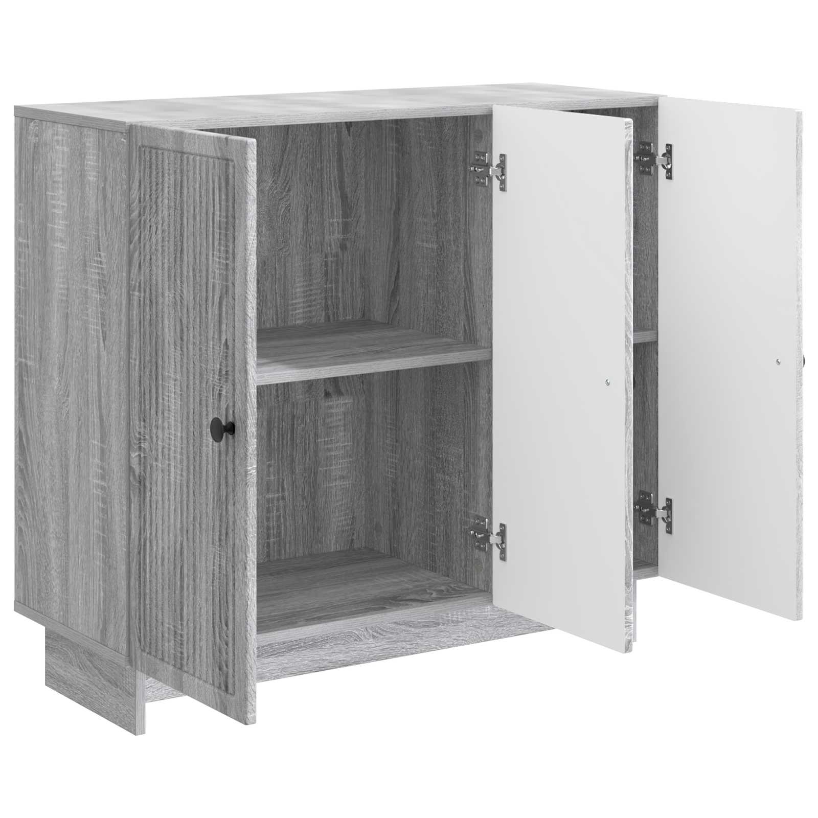 Dressoir Grijs sonoma 89 x 34,5 x 80 cm Bewerkt hout is nu te koop bij PeponiXL, paradijselijk wonen!
