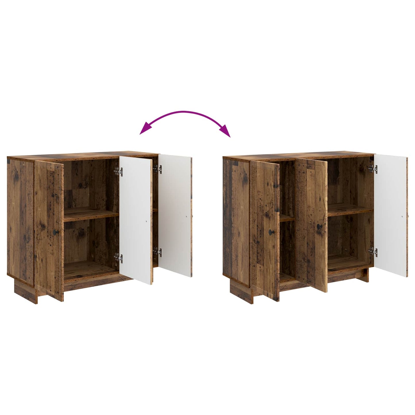 Dressoir Oud hout 89 x 34,5 x 80 cm Bewerkt hout is nu te koop bij PeponiXL, paradijselijk wonen!
