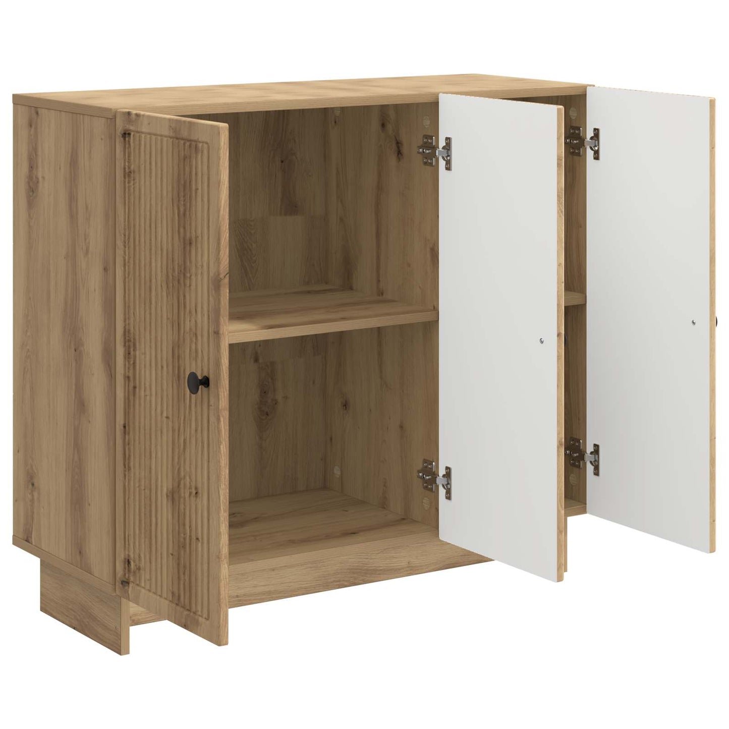 Dressoir Artisanaal eiken 89 x 34,5 x 80 cm Bewerkt hout is nu te koop bij PeponiXL, paradijselijk wonen!