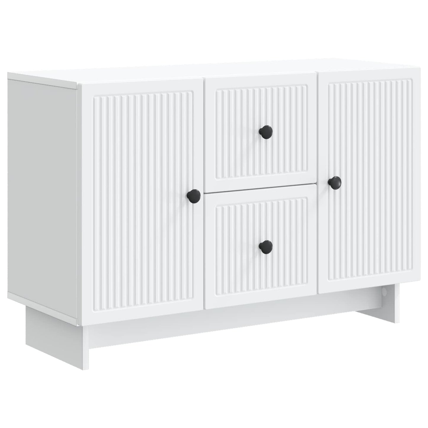 Dressoir Wit 89 x 34,5 x 60 cm Bewerkt hout is nu te koop bij PeponiXL, paradijselijk wonen!