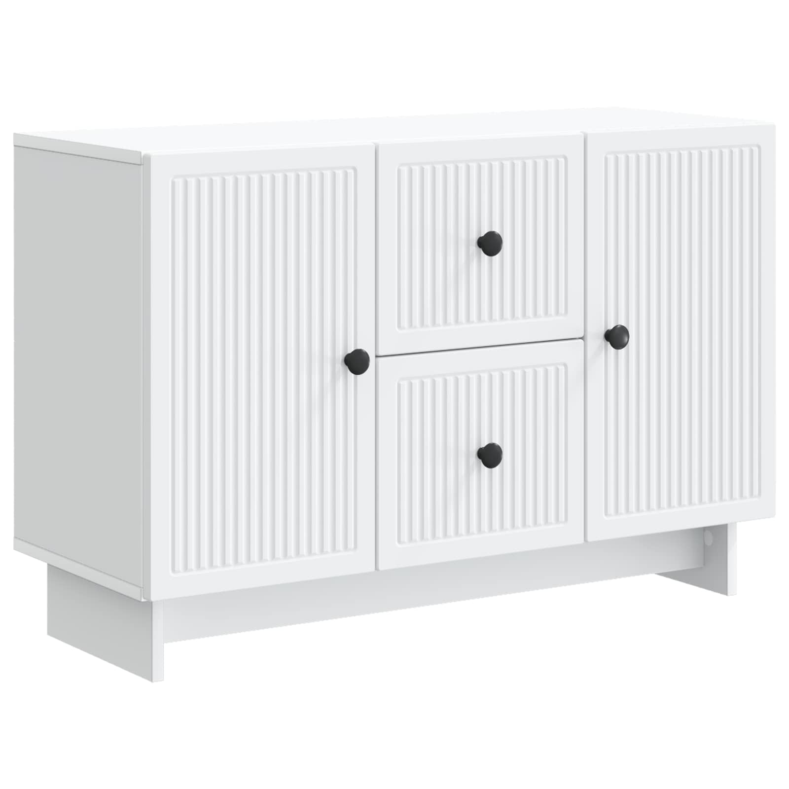 Dressoir Wit 89 x 34,5 x 60 cm Bewerkt hout is nu te koop bij PeponiXL, paradijselijk wonen!