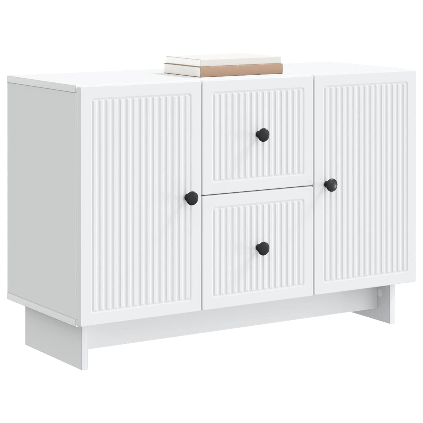 Dressoir Wit 89 x 34,5 x 60 cm Bewerkt hout is nu te koop bij PeponiXL, paradijselijk wonen!