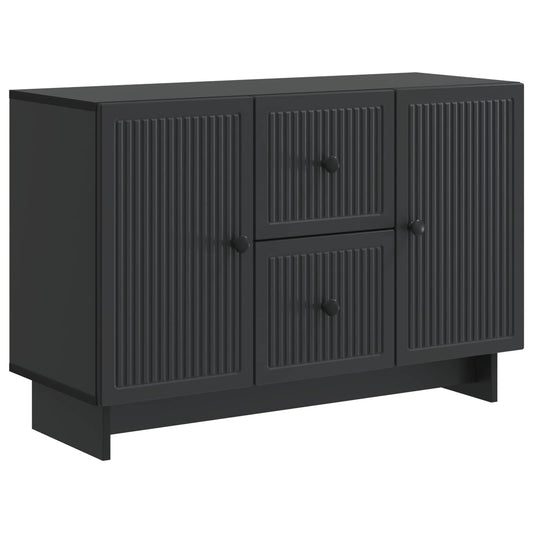 Dressoir met lade Zwart 89 x 34,5 x 60 cm Bewerkt hout is nu te koop bij PeponiXL, paradijselijk wonen!